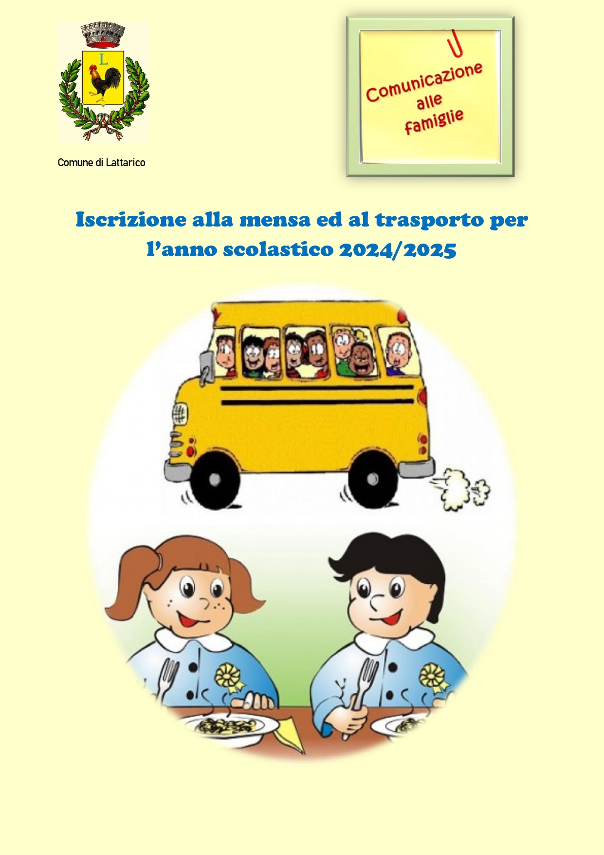 Attivazione  servizi mensa e trasporto scolastici – a.s. 2024/2025